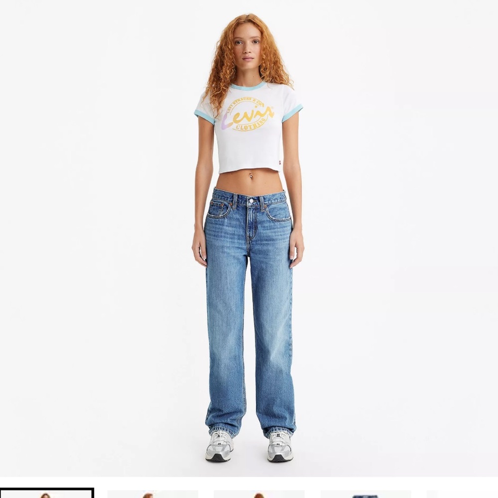 Levi's Lo Pro size 28 blue light wash "go ahead"